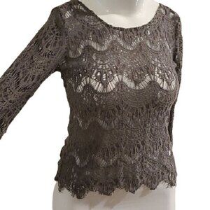 [Ezra] Long Sleeve Lace Top